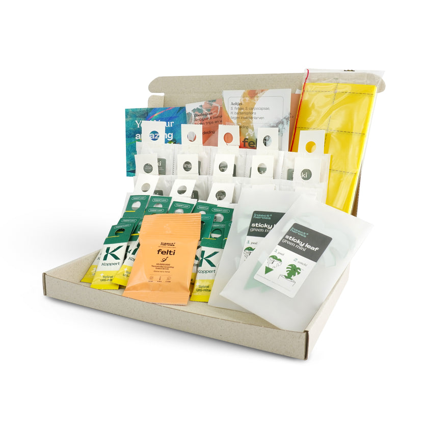 Protect Plants Deal - voorkom plagen Brievenbuspakket Protect Plants Deal - tegen veelvoorkomende plagen zoals rouwvliegjes, trips, witte vlieg en spint met handleidingen