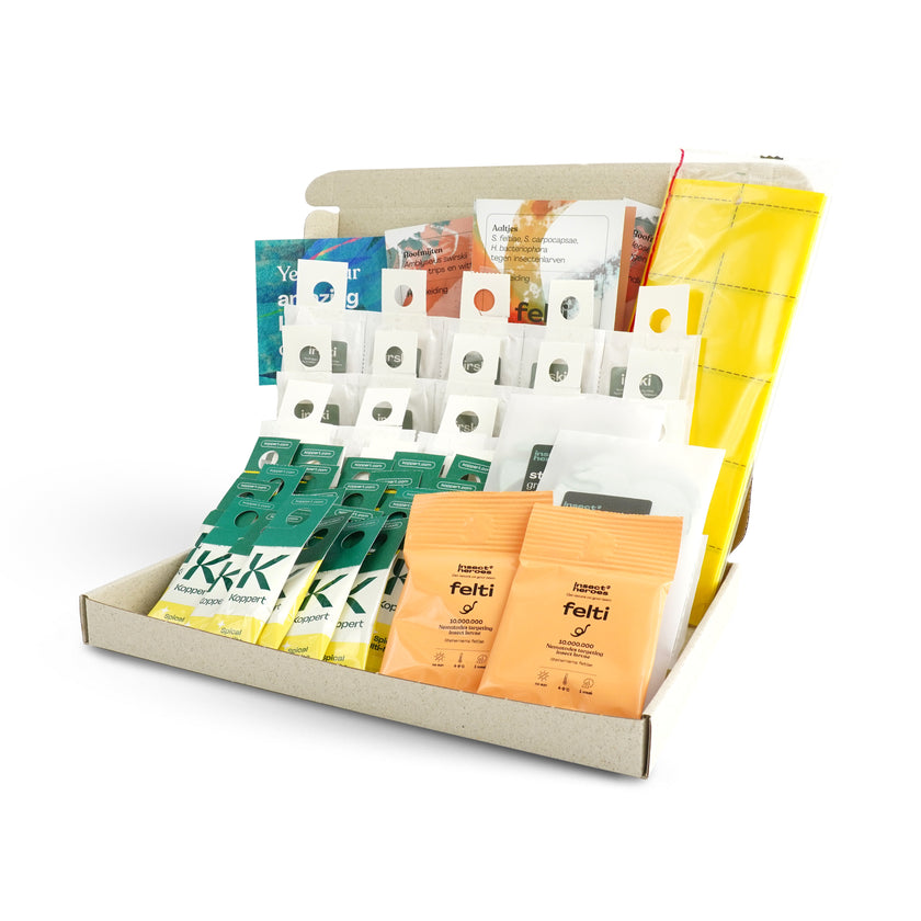 Protect Jungle Deal - voorkom plagen Brievenbuspakket Protect Jungle Deal - tegen veelvoorkomende plagen zoals rouwvliegjes, trips, witte vlieg en spint met handleidingen